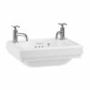 Burlington Riviera Wall Hung Cloakroom Basin 450mm Wide - 2 Tap Hole 1 Burlington Riviera Wall Hung Cloakroom Basin 450mm Wide - 2 Tap Hole -HEATANDPLUMB Sales burlington riviera basin riv82th 1