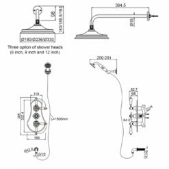 Burlington Severn Triple Concealed Mixer Shower With Shower Kit + 9inch Fixed Head 11 Burlington Severn Triple Concealed Mixer Shower With Shower Kit + 9inch Fixed Head -HEATANDPLUMB Sales burlington severn complete mixer shower vf3s v16 1 1