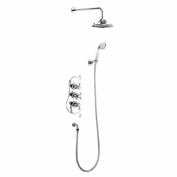 Burlington Severn Triple Concealed Mixer Shower With Shower Kit + 12inch Fixed Head 4 Burlington Severn Triple Concealed Mixer Shower With Shower Kit + 12inch Fixed Head - Image 2