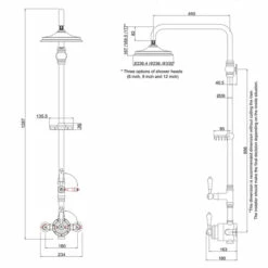 Burlington Stour Dual Exposed Mixer Shower With 6inch Fixed Head -HEATANDPLUMB Sales burlington stour complete mixer shower bf2s v16 1