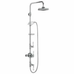 Burlington Stour Triple Exposed Mixer Shower With Shower Kit + 9inch Fixed Head -HEATANDPLUMB Sales burlington stour complete mixer shower bf3s v17