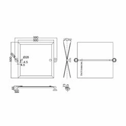 Burlington Square Swivel Mirror With Brass Wall Mounts 500mm High X 500mm Wide - Nickel