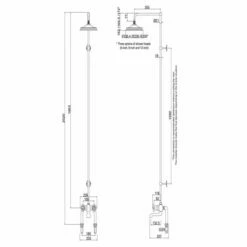 Burlington Tay Bath Shower Mixer With Extended Rigid Riser With Fixed Head -HEATANDPLUMB Sales burlington tay complete mixer shower t2ds v21 v16