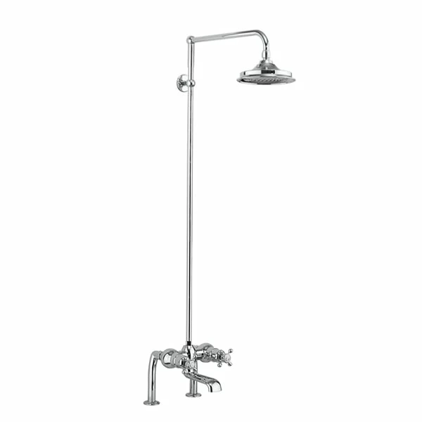 Burlington Tay DM Complete Bath Shower Mixer Rigid Riser With Fixed 12 Inch Head - Chrome 4 Burlington Tay DM Complete Bath Shower Mixer Rigid Riser With Fixed 12 Inch Head - Chrome - Image 2