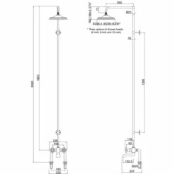 Burlington Tay DM Complete Bath Shower Mixer Rigid Riser With Fixed 12 Inch Head - Chrome 8 Burlington Tay DM Complete Bath Shower Mixer Rigid Riser With Fixed 12 Inch Head - Chrome -HEATANDPLUMB Sales burlington tay complete mixer shower t2ds v21 v60