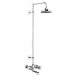 Burlington Tay WM Bath Shower Mixer With Extended Rigid Riser With Fixed Head -HEATANDPLUMB Sales burlington tay complete mixer shower t2ws v22 v16 1