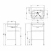Burlington Traditional Natural Stone Basin And Wash Stand 550mm Wide 0 Tap Hole -HEATANDPLUMB Sales burlington traditional basin b7e b7es 1