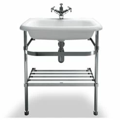 Burlington Traditional Natural Stone Basin And Wash Stand 650mm Wide 0 Tap Hole 7 Burlington Traditional Natural Stone Basin And Wash Stand 650mm Wide 0 Tap Hole -HEATANDPLUMB Sales burlington traditional basin b8e b8es