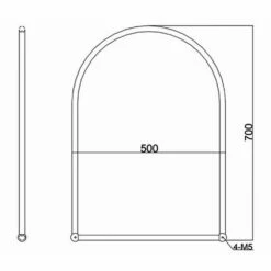 Burlington Traditional Arched Bathroom Mirror 700mm High X 500mm Wide Chrome -HEATANDPLUMB Sales burlington traditional bathroom mirror a9chr 1