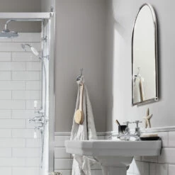 Burlington Traditional Arched Bathroom Mirror 700mm High X 500mm Wide Chrome -HEATANDPLUMB Sales burlington traditional bathroom mirror a9chr 6