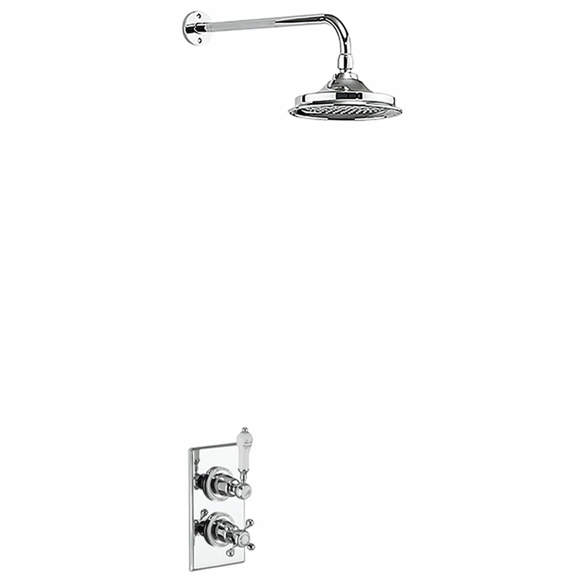 Burlington Trent Dual Concealed Mixer Shower With Medici Ceramic Lever And 12 Inch Fixed Head - Chrome 6 Burlington Trent Dual Concealed Mixer Shower With Medici Ceramic Lever And 12 Inch Fixed Head - Chrome - Image 4