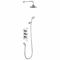 Burlington Trent Thermostatic Triple Concealed Mixer Shower With Shower Kit And 6 Inch Fixed Head - Medici/Chrome 9 Burlington Trent Thermostatic Triple Concealed Mixer Shower With Shower Kit And 6 Inch Fixed Head - Medici/Chrome -HEATANDPLUMB Sales burlington trent complete mixer shower tf3s v60 me30 1