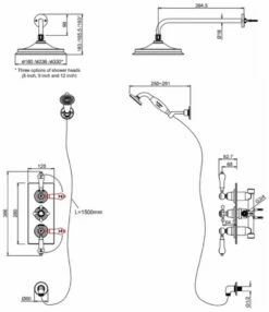 Burlington Trent Thermostatic Triple Concealed Mixer Shower With Shower Kit And 9 Inch Fixed Head - Medici/Chrome 8 Burlington Trent Thermostatic Triple Concealed Mixer Shower With Shower Kit And 9 Inch Fixed Head - Medici/Chrome -HEATANDPLUMB Sales burlington trent complete mixer shower tf3sbla v60