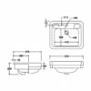 Burlington Victorian Semi-Recessed Basin 580mm Wide 2 Tap Hole 1 Burlington Victorian Semi-Recessed Basin 580mm Wide 2 Tap Hole -HEATANDPLUMB Sales burlington victorian basin b122th 1