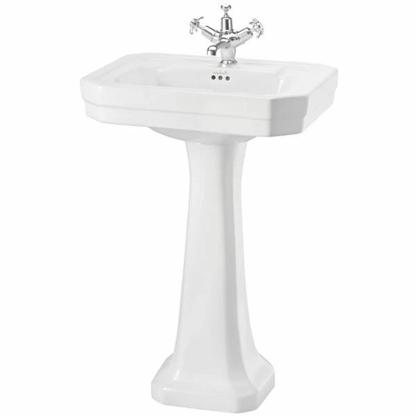 Burlington Victorian Basin With Full Pedestal 560mm Wide 1 Tap Hole 3 Burlington Victorian Basin With Full Pedestal 560mm Wide 1 Tap Hole