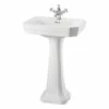 Burlington Victorian Basin With Regal Full Pedestal 560mm Wide 1 Tap Hole 1 Burlington Victorian Basin With Regal Full Pedestal 560mm Wide 1 Tap Hole -HEATANDPLUMB Sales burlington victorian basin b21th p9