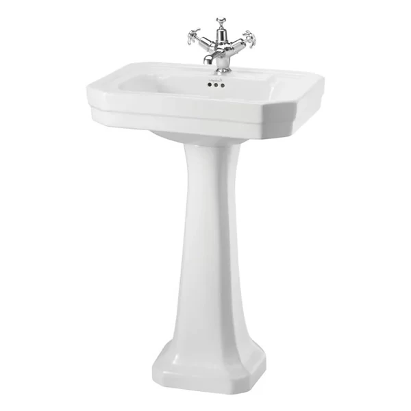 Burlington Victorian Basin With Regal Full Pedestal 560mm Wide 1 Tap Hole 3 Burlington Victorian Basin With Regal Full Pedestal 560mm Wide 1 Tap Hole