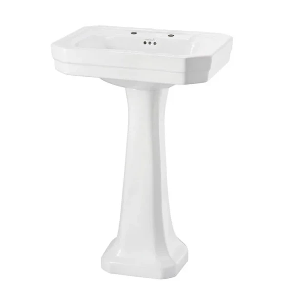 Burlington Victorian Basin With Full Pedestal 560mm Wide 2 Tap Hole 3 Burlington Victorian Basin With Full Pedestal 560mm Wide 2 Tap Hole