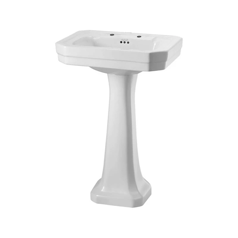 Burlington Victorian Basin With Regal Full Pedestal 560mm Wide 2 Tap Hole 3 Burlington Victorian Basin With Regal Full Pedestal 560mm Wide 2 Tap Hole