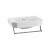 Burlington Victorian Basin With Towel Rail 560mm Wide 2 Tap Hole -HEATANDPLUMB Sales burlington victorian basin b22th t1chr 1