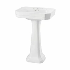 Burlington Victorian Basin With Full Pedestal 560mm Wide 3 Tap Hole 5 Burlington Victorian Basin With Full Pedestal 560mm Wide 3 Tap Hole -HEATANDPLUMB Sales burlington victorian basin b23th p1 1 1