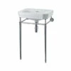 Burlington Victorian Basin With Chrome Wash Stand 560mm Wide 3 Tap Hole 1 Burlington Victorian Basin With Chrome Wash Stand 560mm Wide 3 Tap Hole -HEATANDPLUMB Sales burlington victorian basin b23th t22a 1