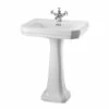 Burlington Victorian Basin With Regal Full Pedestal 610mm Wide 1 Tap Hole 1 Burlington Victorian Basin With Regal Full Pedestal 610mm Wide 1 Tap Hole -HEATANDPLUMB Sales burlington victorian basin b31th p9