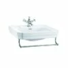 Burlington Victorian Basin With Towel Rail 610mm Wide 1 Tap Hole -HEATANDPLUMB Sales burlington victorian basin b31th t3chr