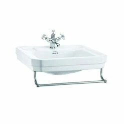 Burlington Victorian Basin With Towel Rail 610mm Wide 1 Tap Hole