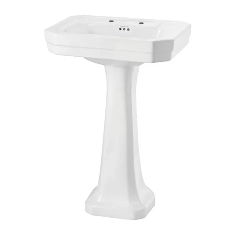 Burlington Victorian Basin With Full Pedestal 610mm Wide 2 Tap Hole 4 Burlington Victorian Basin With Full Pedestal 610mm Wide 2 Tap Hole - Image 2