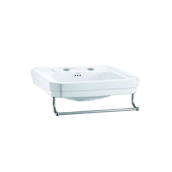 Burlington Victorian Basin With Towel Rail 610mm Wide 2 Tap Hole 4 Burlington Victorian Basin With Towel Rail 610mm Wide 2 Tap Hole - Image 2