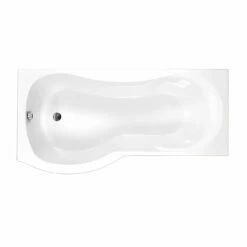 Carron Arc Curved P-Shaped Shower Bath 1700mm X 700/850mm Left Handed - 5mm Acrylic