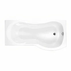 Carron Arc Curved P-Shaped Shower Bath 1700mm X 700/850mm Right Handed - Carronite