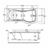 Carron Arc Curved P-Shaped Shower Bath 1700mm X 700/850mm Right Handed - 5mm Acrylic -HEATANDPLUMB Sales carron arc showerbath bath 02186 4