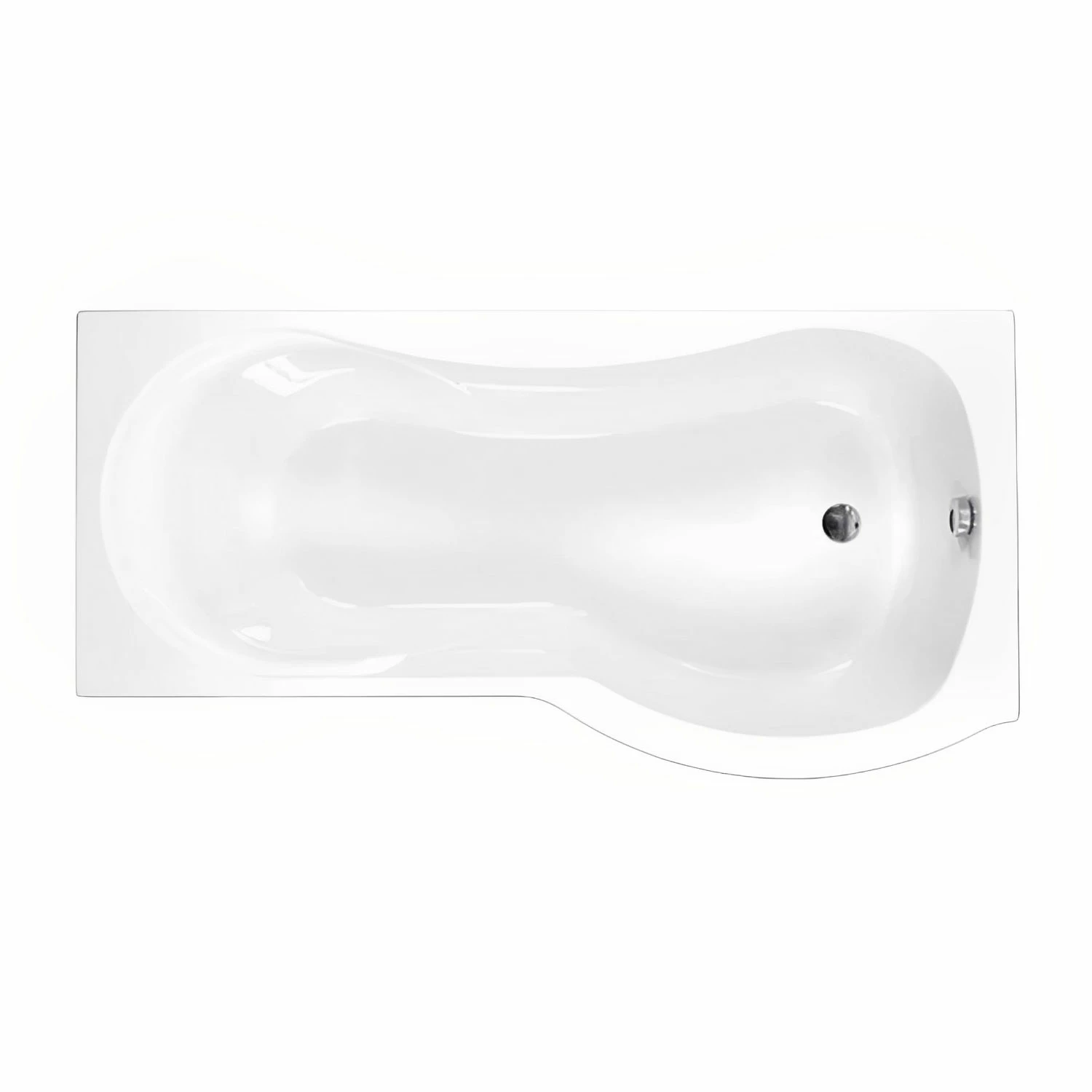 Carron Arc Curved P-Shaped Shower Bath 1700mm X 700/850mm Right Handed - Carronite 3 Carron Arc Curved P-Shaped Shower Bath 1700mm X 700/850mm Right Handed - Carronite