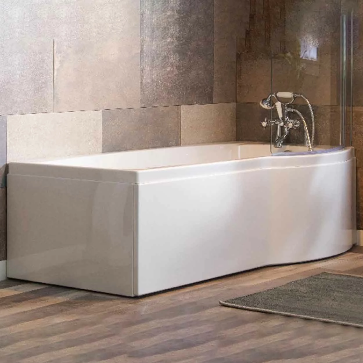 Carron Aspect P-Shaped Shower Bath 1700mm X 700/800mm Right Handed - 5mm Acrylic 5 Carron Aspect P-Shaped Shower Bath 1700mm X 700/800mm Right Handed - 5mm Acrylic - Image 3