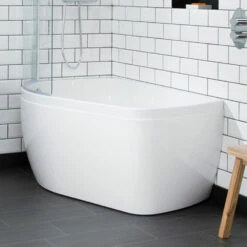 HEATANDPLUMB Sales 18 Carron Profile Single Ended Shower Bath 1500mm X 900mm Left Handed - 5mm Acrylic