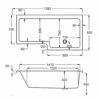 Carron Quantum L-Shaped Shower Bath 1600mm X 700/850mm Right Handed - 5mm Acrylic 2 Carron Quantum L-Shaped Shower Bath 1600mm X 700/850mm Right Handed - 5mm Acrylic -HEATANDPLUMB Sales carron quantum showerbath bath 02388