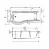 Carron Sigma P-Shaped Shower Bath 1800mm X 750mm/900mm Left Handed - Carronite -HEATANDPLUMB Sales carron sigma showerbath bath 02473