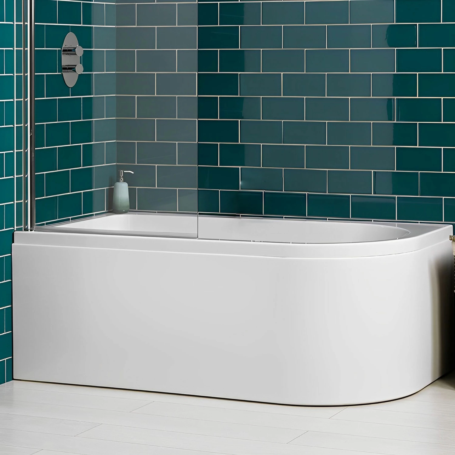 Carron Status Offset Corner Shower Bath 1550mm X 850mm Right Handed - 5mm Acrylic 6 Carron Status Offset Corner Shower Bath 1550mm X 850mm Right Handed - 5mm Acrylic - Image 4