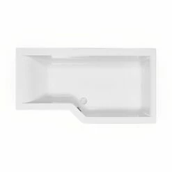 Carron Urban Edge L-Shaped Shower Bath 1675mm X 700mm/850mm Right Handed - Carronite