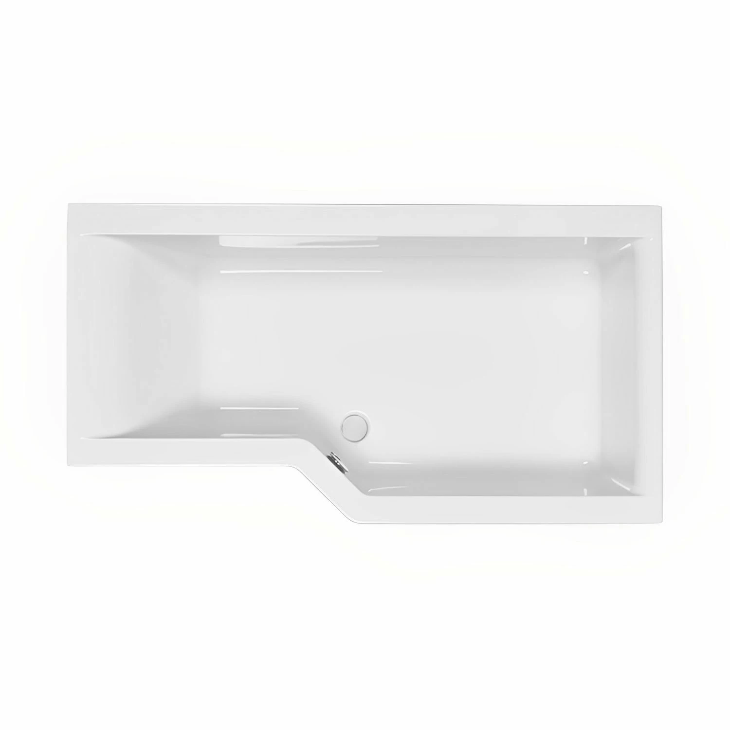 Carron Urban Edge L-Shaped Shower Bath 1675mm X 700mm/850mm Right Handed - Carronite 3 Carron Urban Edge L-Shaped Shower Bath 1675mm X 700mm/850mm Right Handed - Carronite