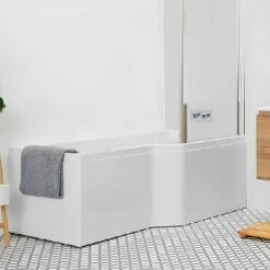 Carron Urban Edge L-Shaped Shower Bath 1675mm X 700mm/850mm Right Handed - Carronite 16 Carron Urban Edge L-Shaped Shower Bath 1675mm X 700mm/850mm Right Handed - Carronite -HEATANDPLUMB Sales carron urban edge bath 23 0046r 2