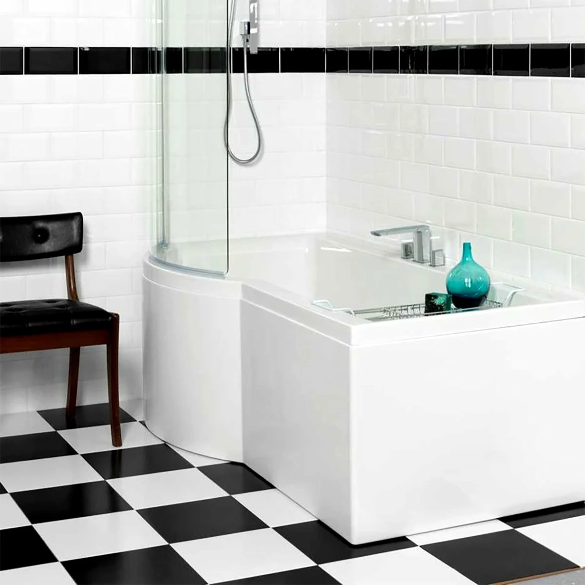 Carron Urban P-Shaped Shower Bath 1500mm X 750/900mm Left Handed - 5mm Acrylic 6 Carron Urban P-Shaped Shower Bath 1500mm X 750/900mm Left Handed - 5mm Acrylic - Image 4