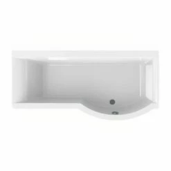 Carron Urban P-Shaped Shower Bath 1500mm X 750/900mm Right Handed - Carronite