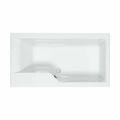Carron Urban Swing Single Ended Shower Bath 1575mm X 850mm Right Handed - Carronite