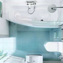 Cleargreen Ecocurve Shower Bath 1700mm X 750mm/500mm - Right Handed