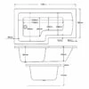 Delphi Berg L-Shaped Premier Shower Bath 1500mm X 700/850mm - Left Handed 2 Delphi Berg L-Shaped Premier Shower Bath 1500mm X 700/850mm - Left Handed -HEATANDPLUMB Sales delphi berg bath sy bel15lp 1