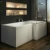 Delphi Berg L-Shaped Premier Shower Bath 1700mm X 700/850mm - Right Handed 1 Delphi Berg L-Shaped Premier Shower Bath 1700mm X 700/850mm - Right Handed -HEATANDPLUMB Sales delphi berg bath sy bel15rp 4
