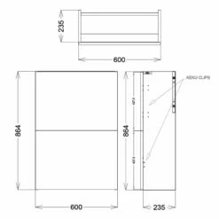 Delphi Blend Compact Back To Wall WC Unit 600mm Wide - Matt White